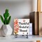 Fall Thankful Grateful Blessed Sign Tabletop Decor With Stand
